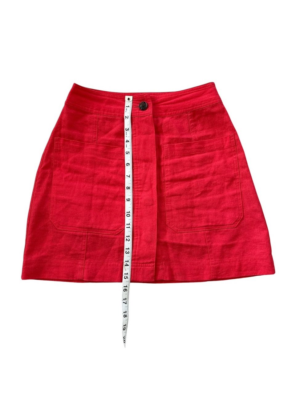 Banana Republic Pink A-Line Linen Blend Mini Skirt - 0 - Picture 8 of 8
